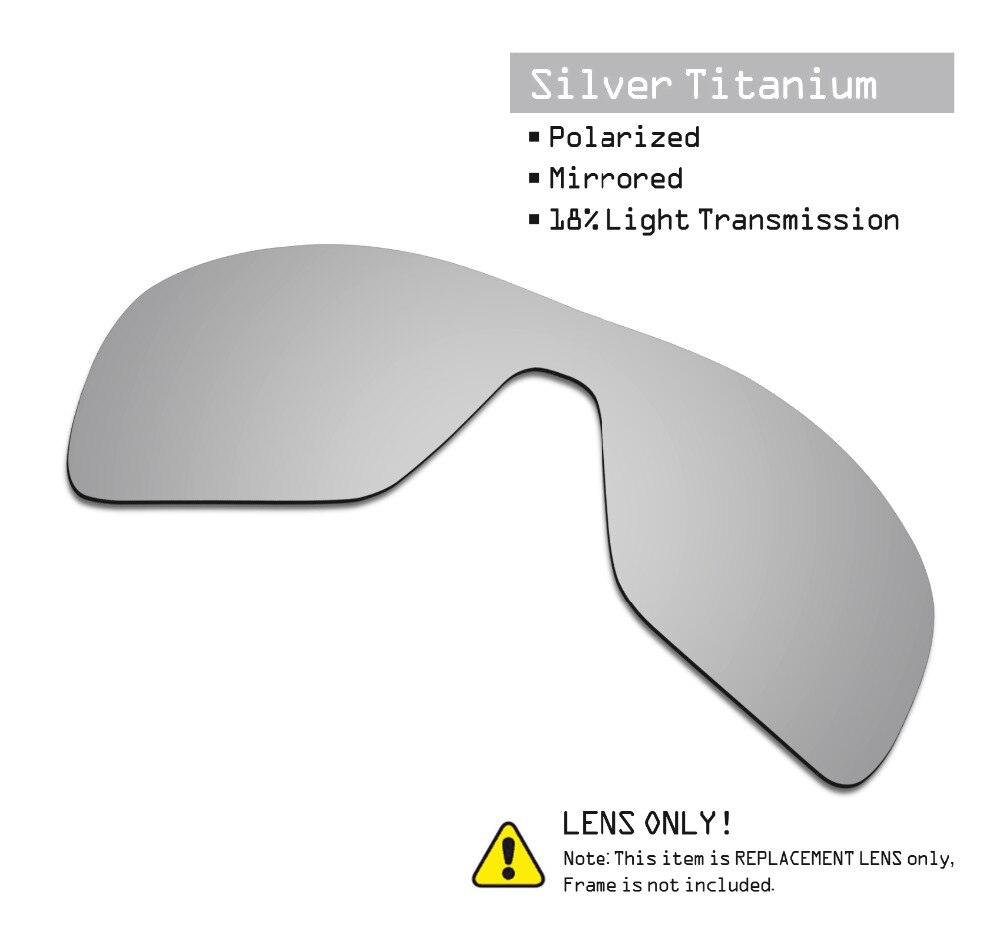 SmartVLT 2 Stuks Gepolariseerde Zonnebril Vervanging Lenzen voor Oakley Turbine Rotor Stealth Zwart en Zilver Titanium