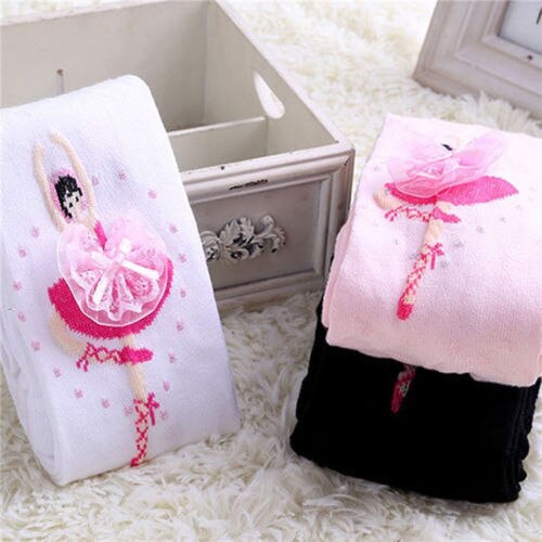 Cute Lace Cartoon Print Girls Tights