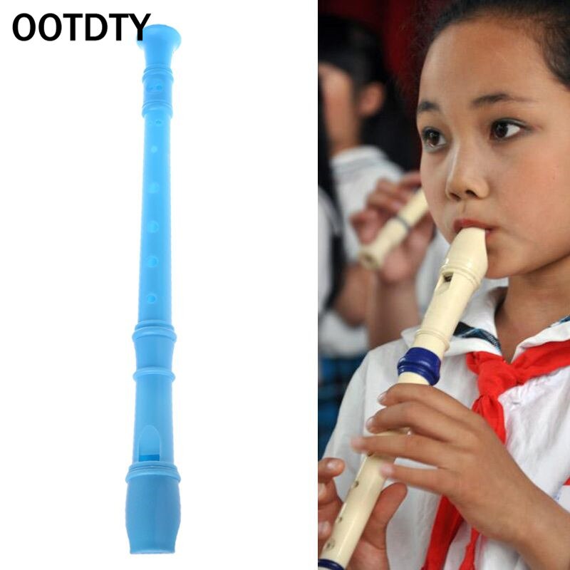 OOTDTY grabadora de instrumentos musicales de plástico Soprano flauta larga 8 agujeros