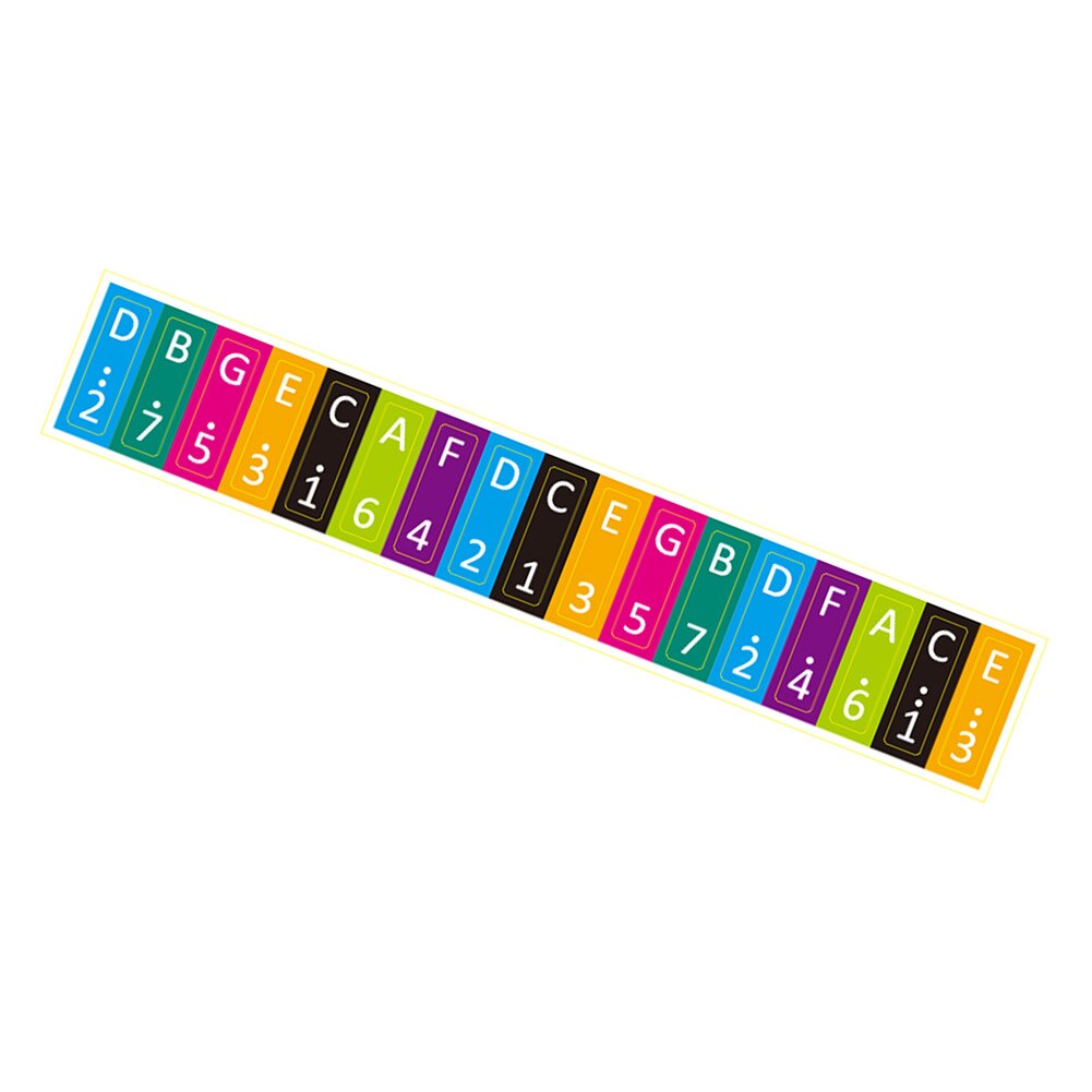 5Pcs Kalimba Schaal Stickers Duim Vinger Piano Key Note Stickers Percussie Muziekinstrument Accessoires Voor Beginners Learner
