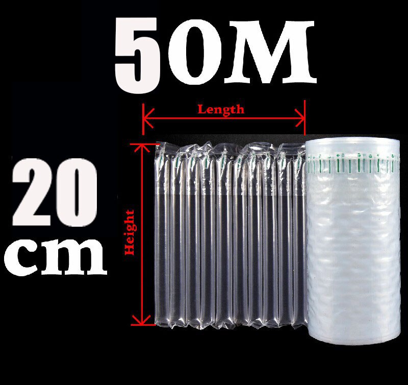 Inflatable Air Column Bag Coil Express Packaging Shockproof Bubble Film Anti-Collision Buffer Inflatable Bubble Column Courier: 20cmx50m