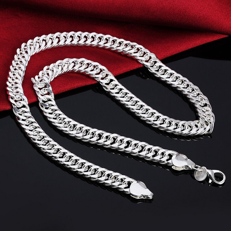 925 argento 10MM 20/24 pollici catena di collane per uomo gioielli in argento collana