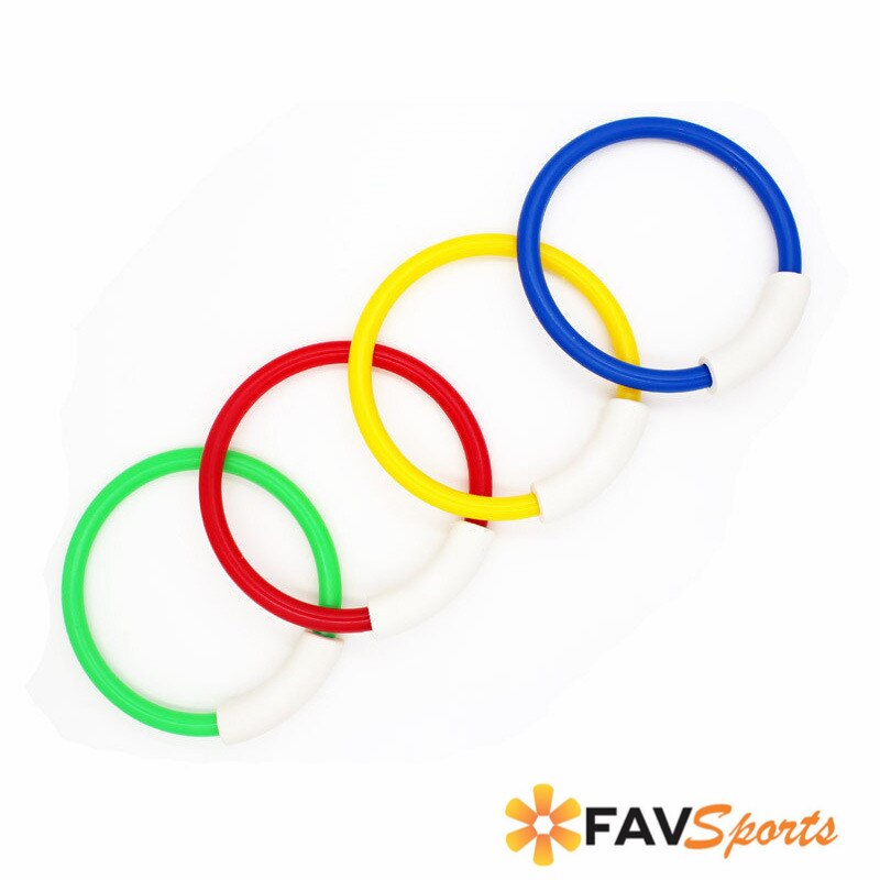 4 stks Onderwater Duiken Ringen Plastic Gooien Speelgoed Kinderen Zwembad Speelgoed Cirkel Training Ringen Zwembad water Game