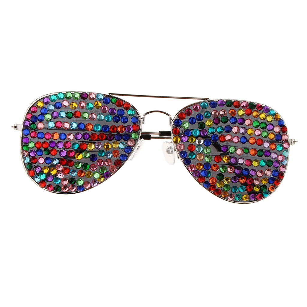 Volwassenen Volledige Diamante Metalen Brillen Grappige Stijlvolle Party Bril Foto Props Decoratie Accessoire
