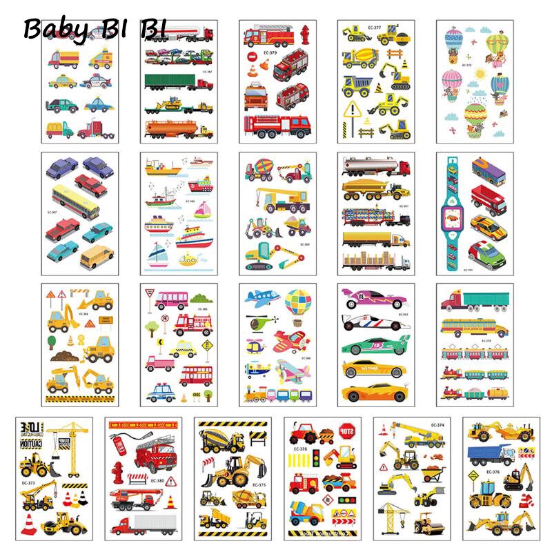 15 Pcs Waterdichte Kinderen Tattoos Sticker Creatieve Cartoon Speelgoed Auto Tijdelijke Decor Kids Body Stickers