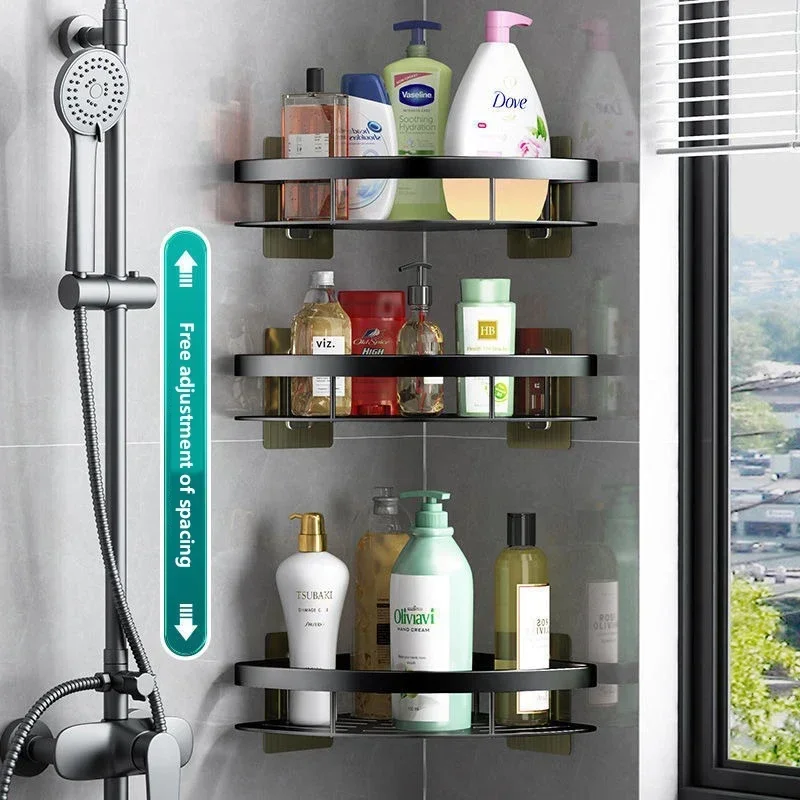 Badkamer Spijkervrije Plank Douche Hoekplank Aluminium Shampoo Plank Douche Supply Opslag Badkamer Planken Badkamer Accessoires