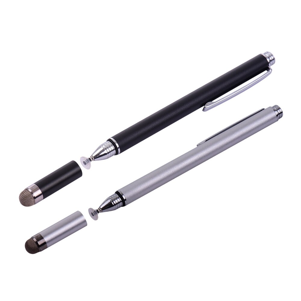 Universal 2 in 1 Stylus Pen with Fiber Tip and Disc Tip Precision Touchscreen Pen for All Capacitive phones Tablets Laptops 2pcs