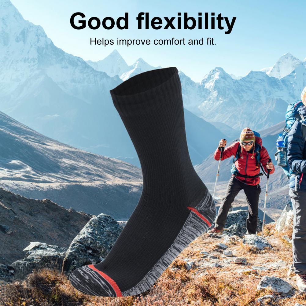 1 Pair Wading Socks Comfortable Waterproof Socks Elastic Cozy Women Men Winter Warm Mid-Tube Socks for Climbing
