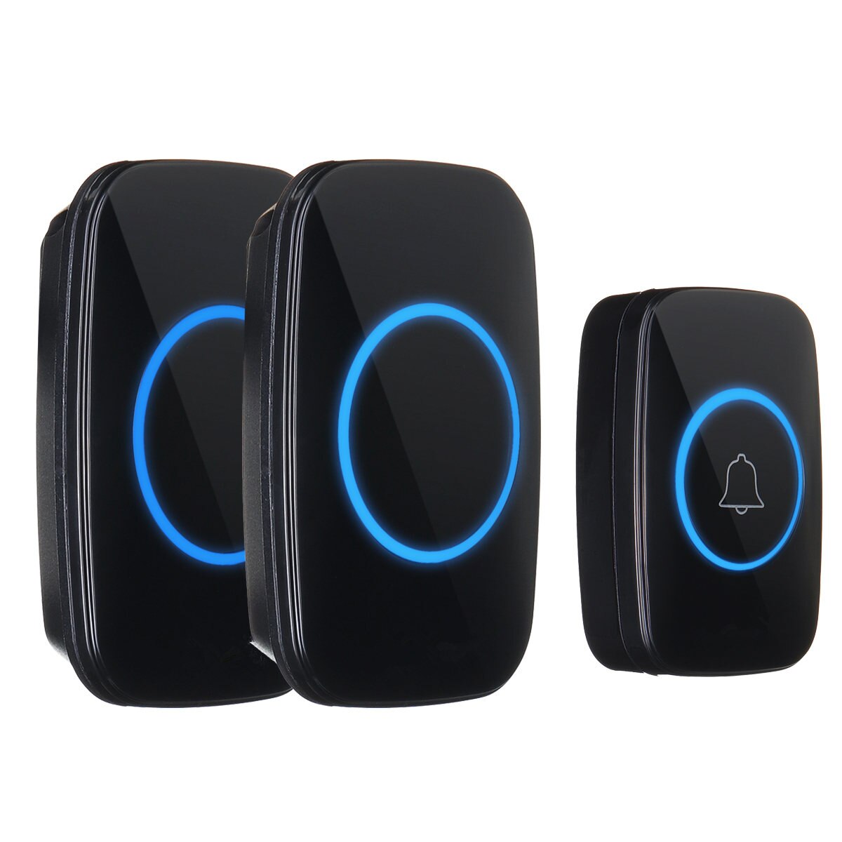 3PCS Wireless Doorbell Waterproof 1 Transmitter 2 ... – Vicedeal