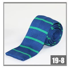 Newest Striped Knitted Mens ties Polyester Knit necktie for men Party Business Brand Handmade Neck Tie: 19 8