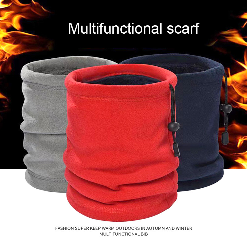 Winter Warm Cycling Headgear Bib Polar Fleece Neck Tube Ear Warmer Windproof Face Cover Cycling Scarves Snood Neck Warmer