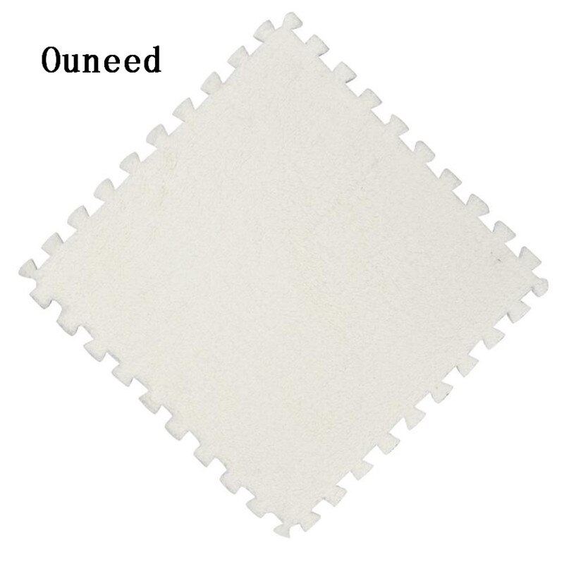 ! Alfombra de goma EVA para bebé de 25x25CM de , Alfombra de espuma para niños, Alfombra de puzle, suelo ecológico de terciopelo peludo para bebé en 7 colores # JYFW0: Blanco