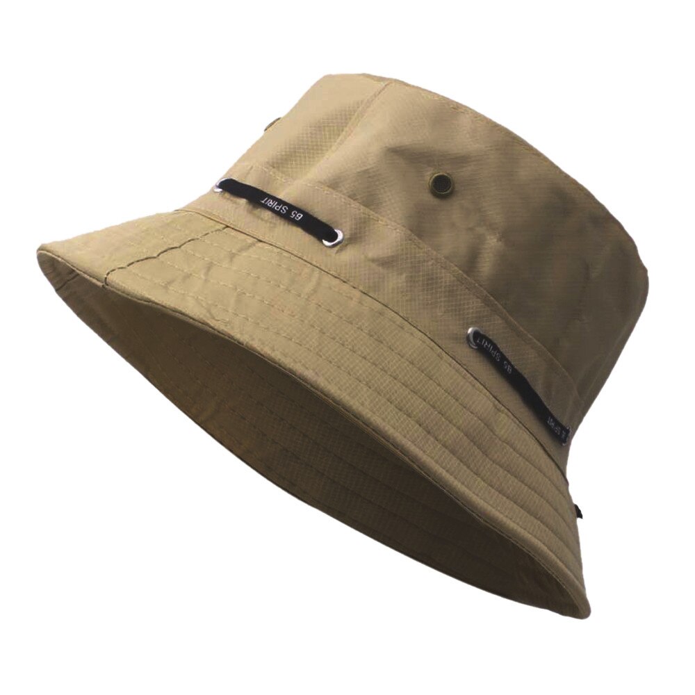 Vrouwen Zonnehoed Volwassen Mannen Cap Toevallige Outdoor Reizen Cap Pot Emmer Hoed Effen Kleur Zon Hoeden Voor Vrouwen Dames hoeden Chapeau Femme: Khaki 