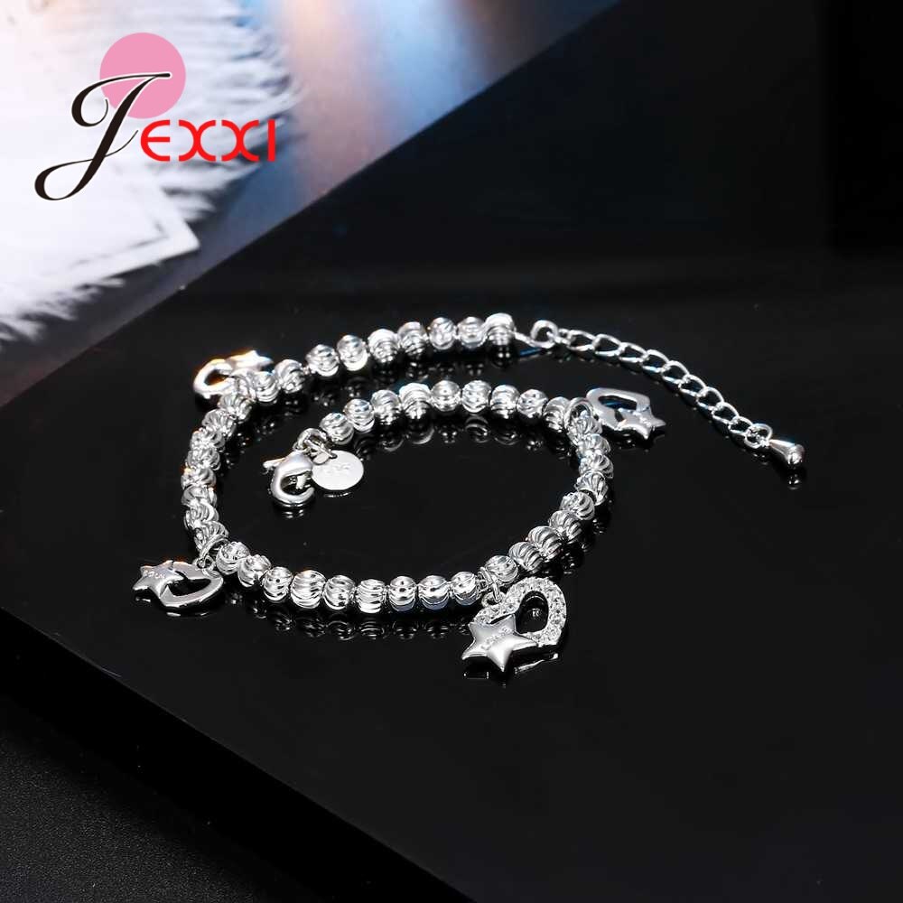 925 sterling zilveren kralenarmbanden, eenvoudig verstelbaar, pulseras mujer sieraden voor vrouwen, beste vriend 16 stijl