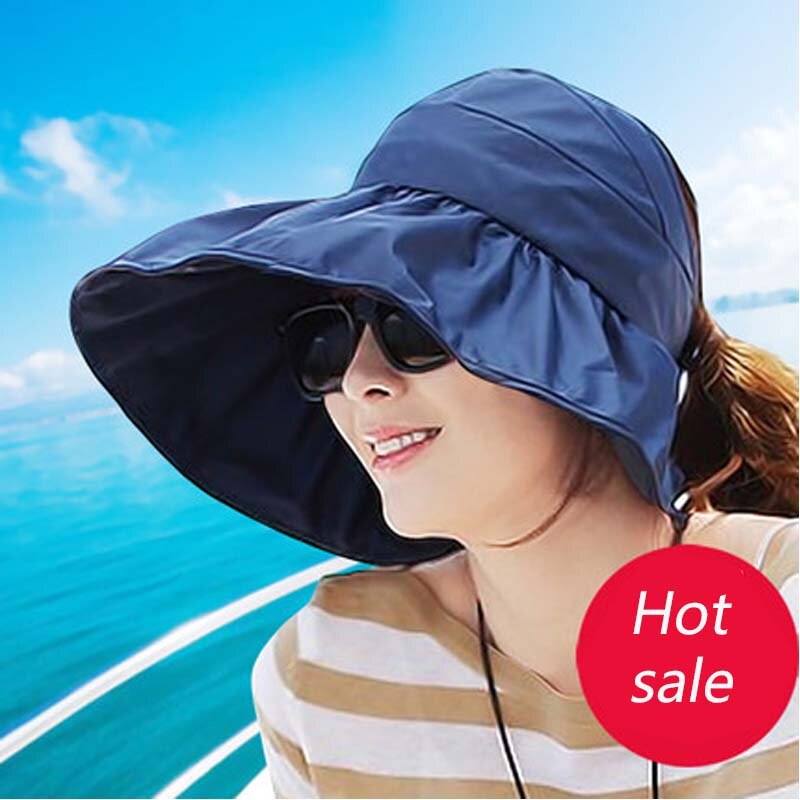 Solhatte solskærmshat solhatte til kvinder med store hoveder strandhat sommer uv beskyttelse