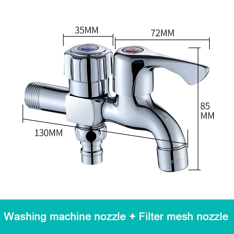 Washing Machine Faucet Machine Mop Pool Taps Home Washing Machine Tap Zinc Alloy Garden Bibcock for Home Bibcocks: Double head-02