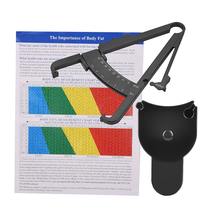 Lichaamsvet Monitoren Vet Tester Body Huidplooi Tape Meting Tool met Meetlint Lichaamsvet Monitoren Remklauw Gezondheidszorg Tool