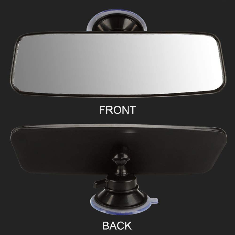 Black HD Car Rear View Mirror Wide-angle Panoramic Rearview Mirror Auto Reverse Back Parking Reference Rear Mirrors Car-styling