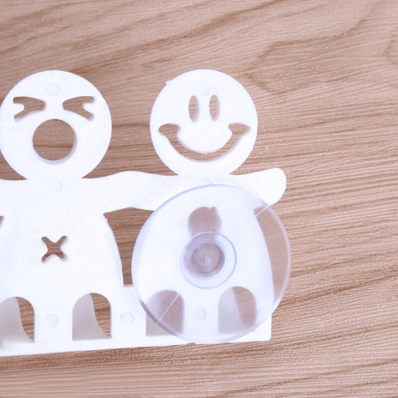 Soporte para cepillo de dientes, ventosa para montaje de pared, 5 posiciones, sonrisa adorable de dibujos animados, juegos de baño