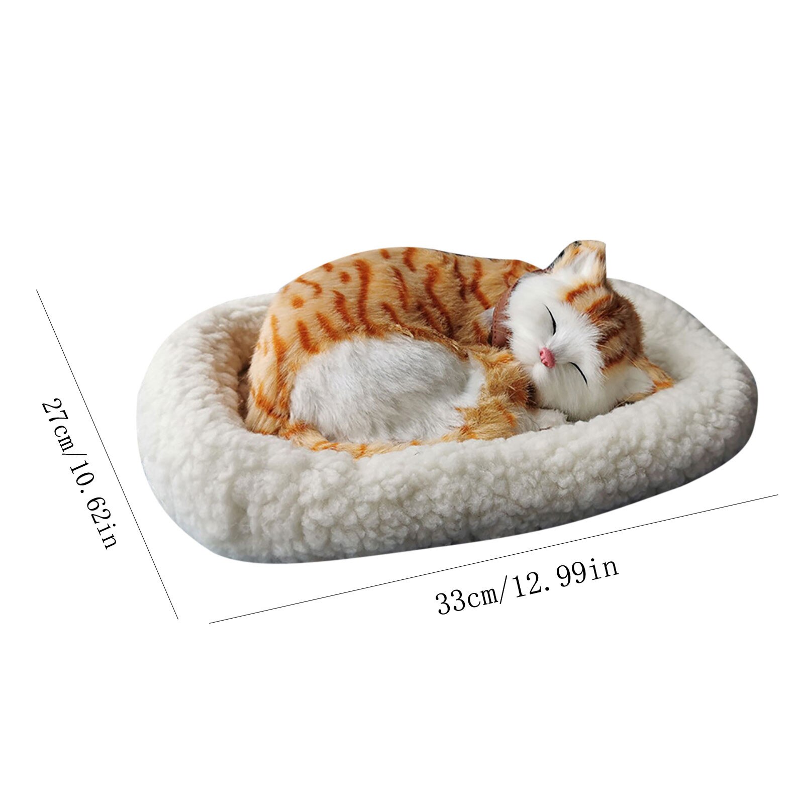 Realistische Slapen Knuffel Ademhaling Kat Harige Hond Knuffel Met Mat Creatieve Dieren Decor Voor Kids Baby