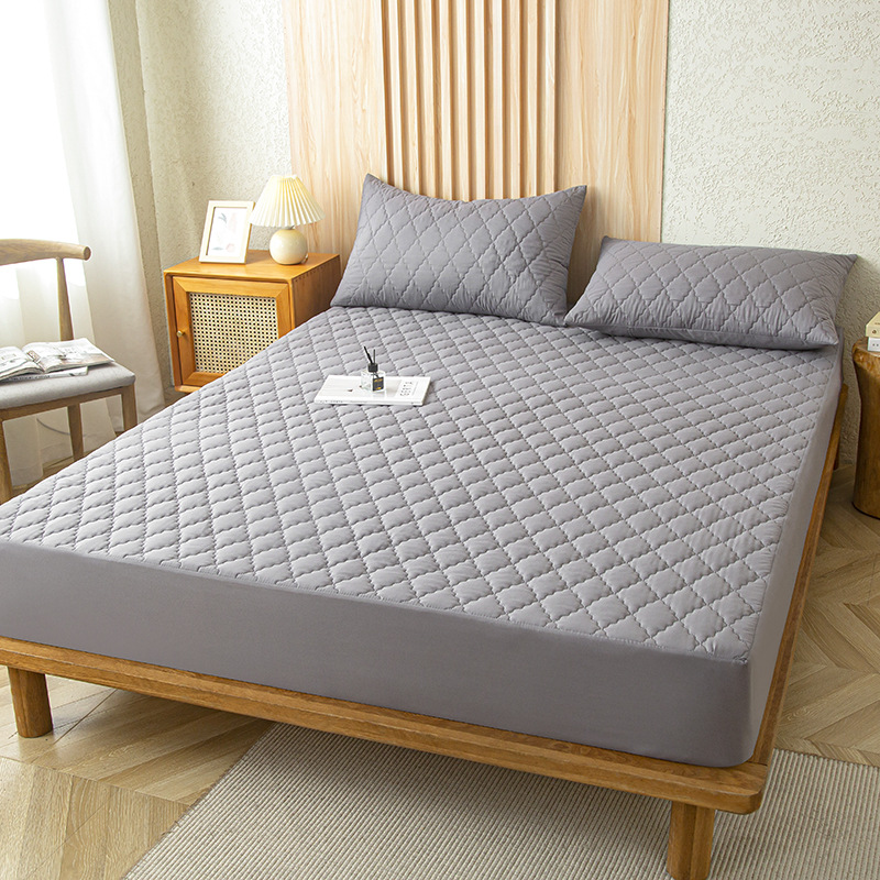 Waterdichte Gooi Matrashoes Bed Hoeslaken Matrasbeschermer Enkel/Dubbel/140/160 Muti Maat Grijs/Wit: Queen / WHITE