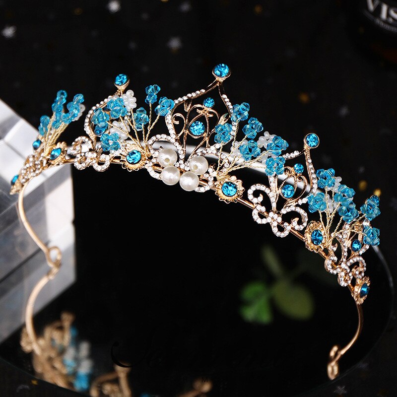 SERMENT Charm Princess Bridal Crown Tiaras Crystal Zircon Silvered Crown Bride Wedding Hair Accessories