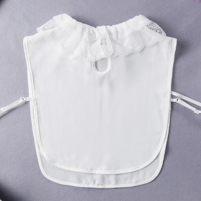 Damski biały odpinany robić koszuli kołnierzyk koronkowy klapa z imitacją kołnierzyka bluzka fałszywy kołnierz bluzka z klapą szczyt kobiecy sweter akcesoria
