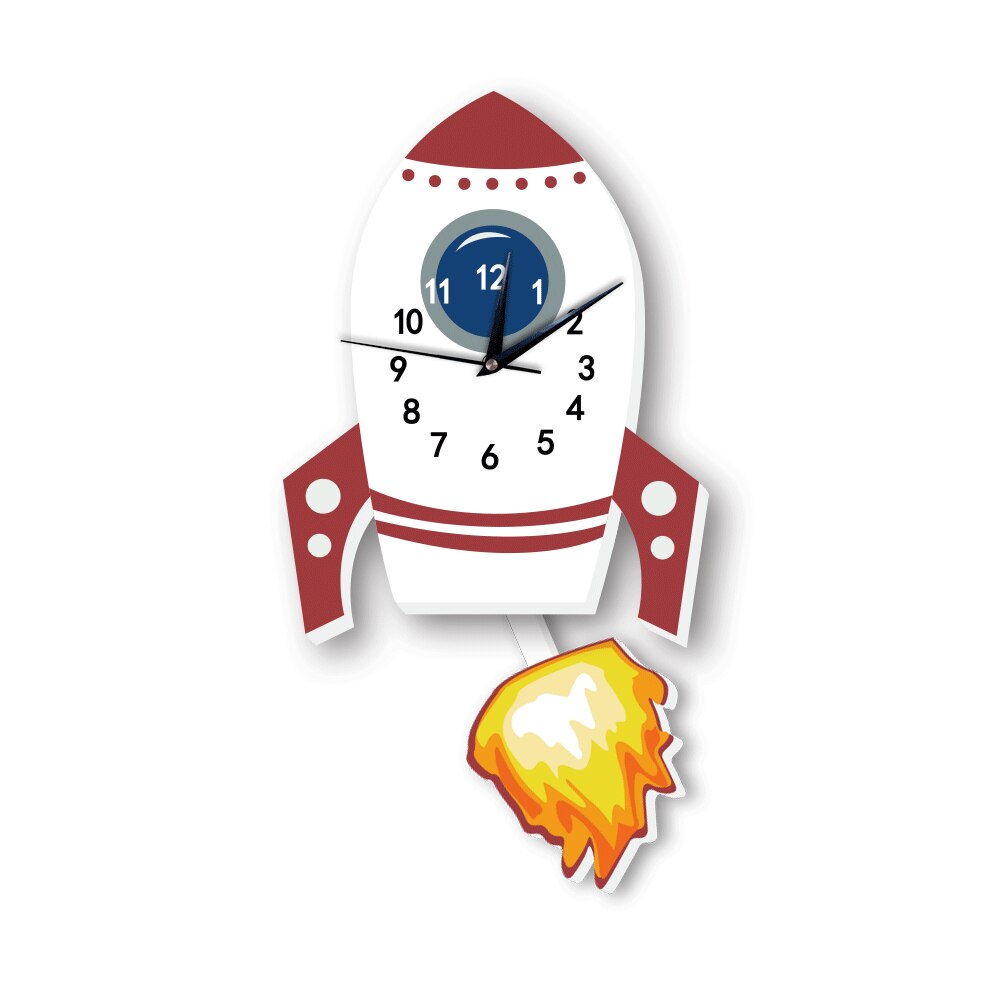 Home Decoration Cartoon Wall Clock Cartoon 3D DIY Large Decorative Wall Clocks Watch Wall Unique: type 5