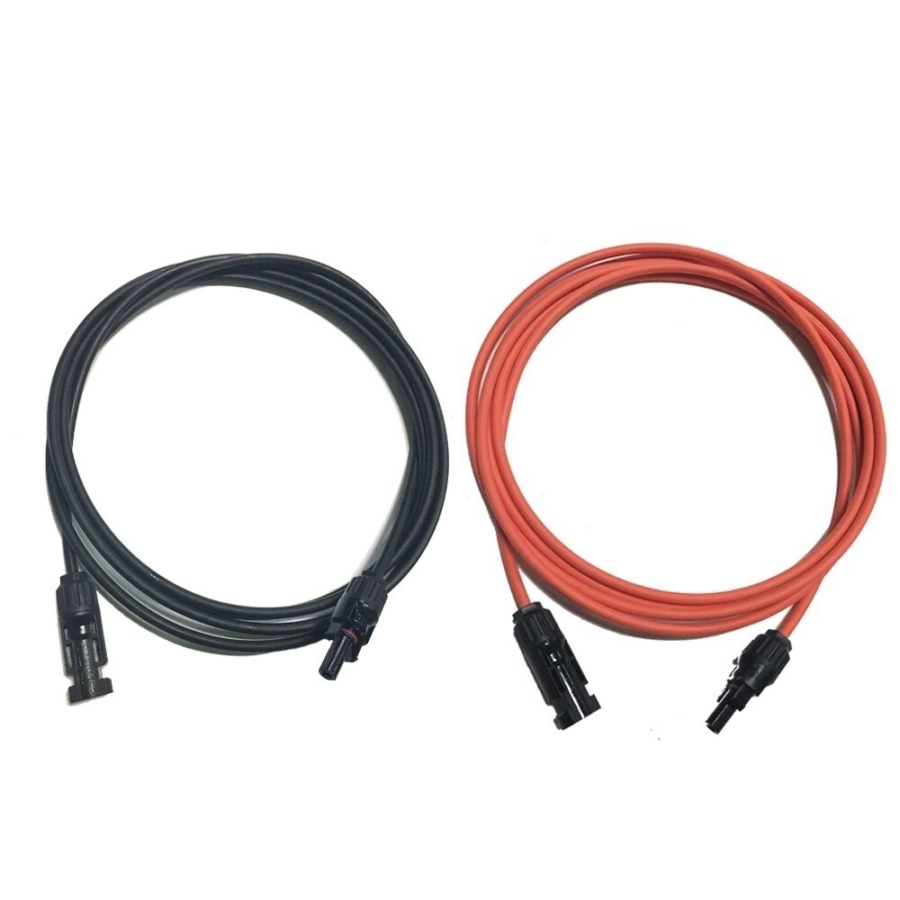 3m 6m 2.5 mm² röd och svart pv dubbel kontaktdon förlängning solkabel 12v solpanel / cel / system / modul diy kit rv / marine / campering