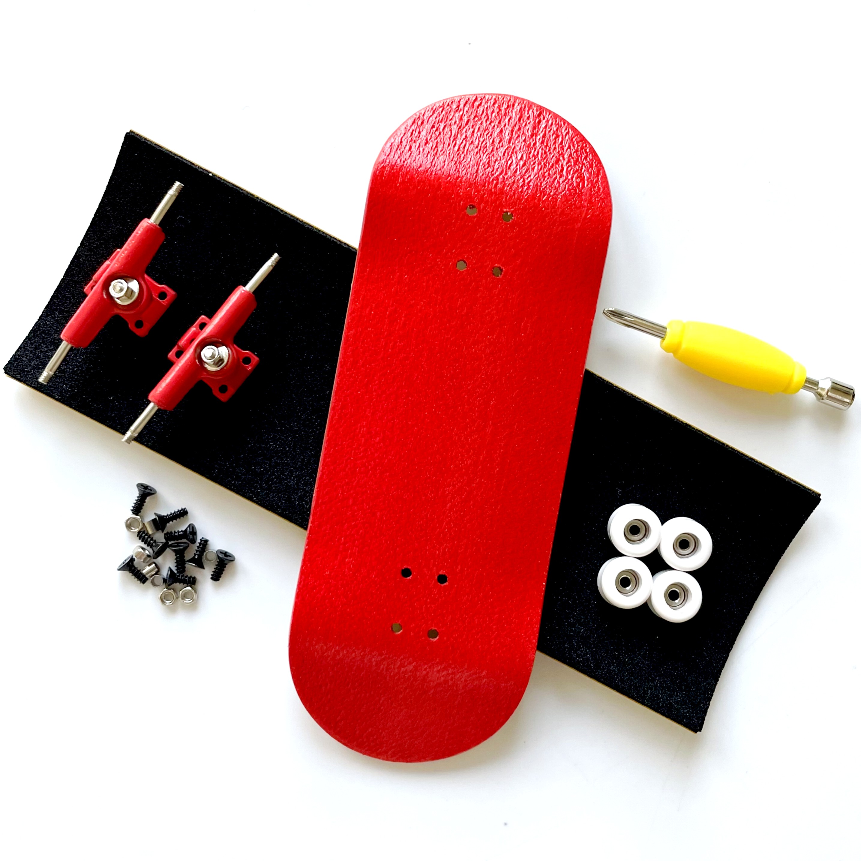 34mm Fingerboard Set with Double Axle Trucks Bearing Wheels: Yellow