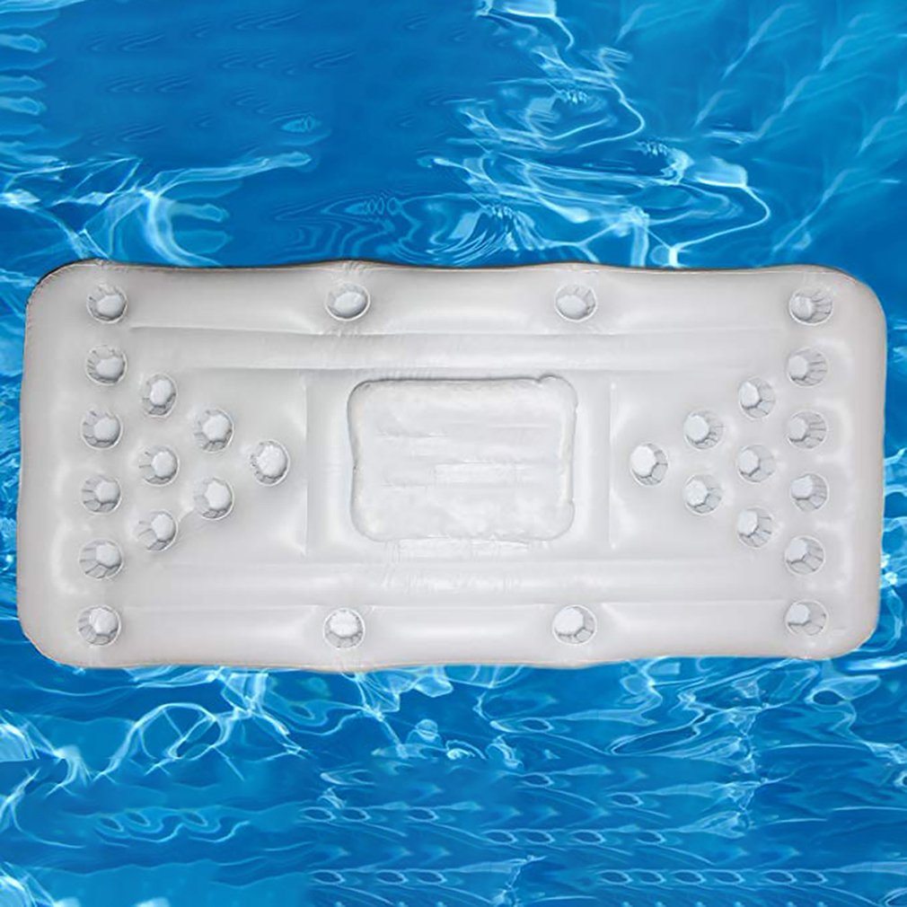 Beer Pong Pool Mat 28 taza agujero flotante fila colchoneta de piscina inflable mesa de agua entretenimiento almohadilla flotante para