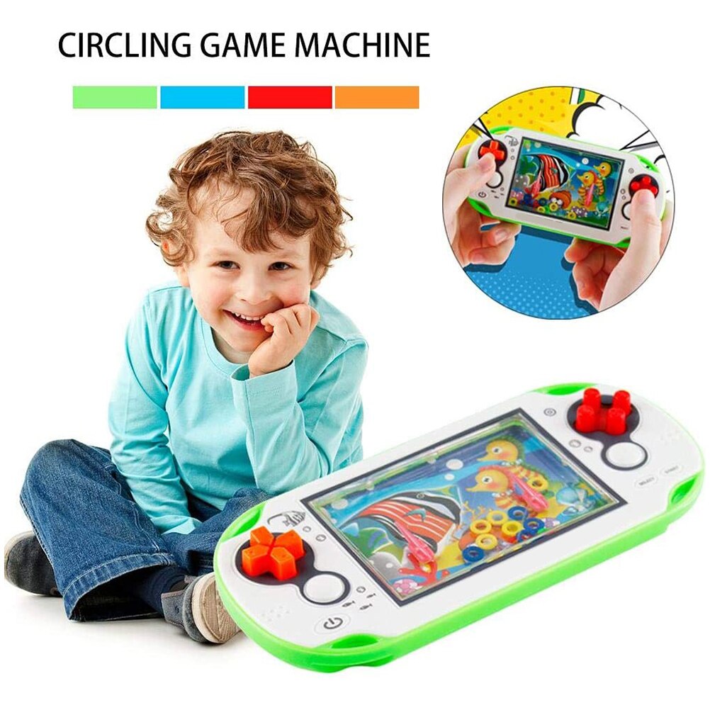 Willekeurige Kleur Retro Handheld Water Ring Game Water Ringen Gooien Speelgoed Anti-Stress Game Speelgoed Voor Kinderen