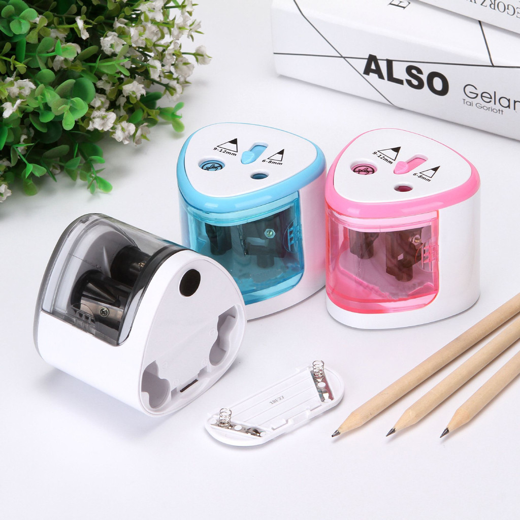 #H30 Automatic pencil sharpener Two-hole Electric Touch Switch Pencil Sharpener stationery Home Office School Supplies