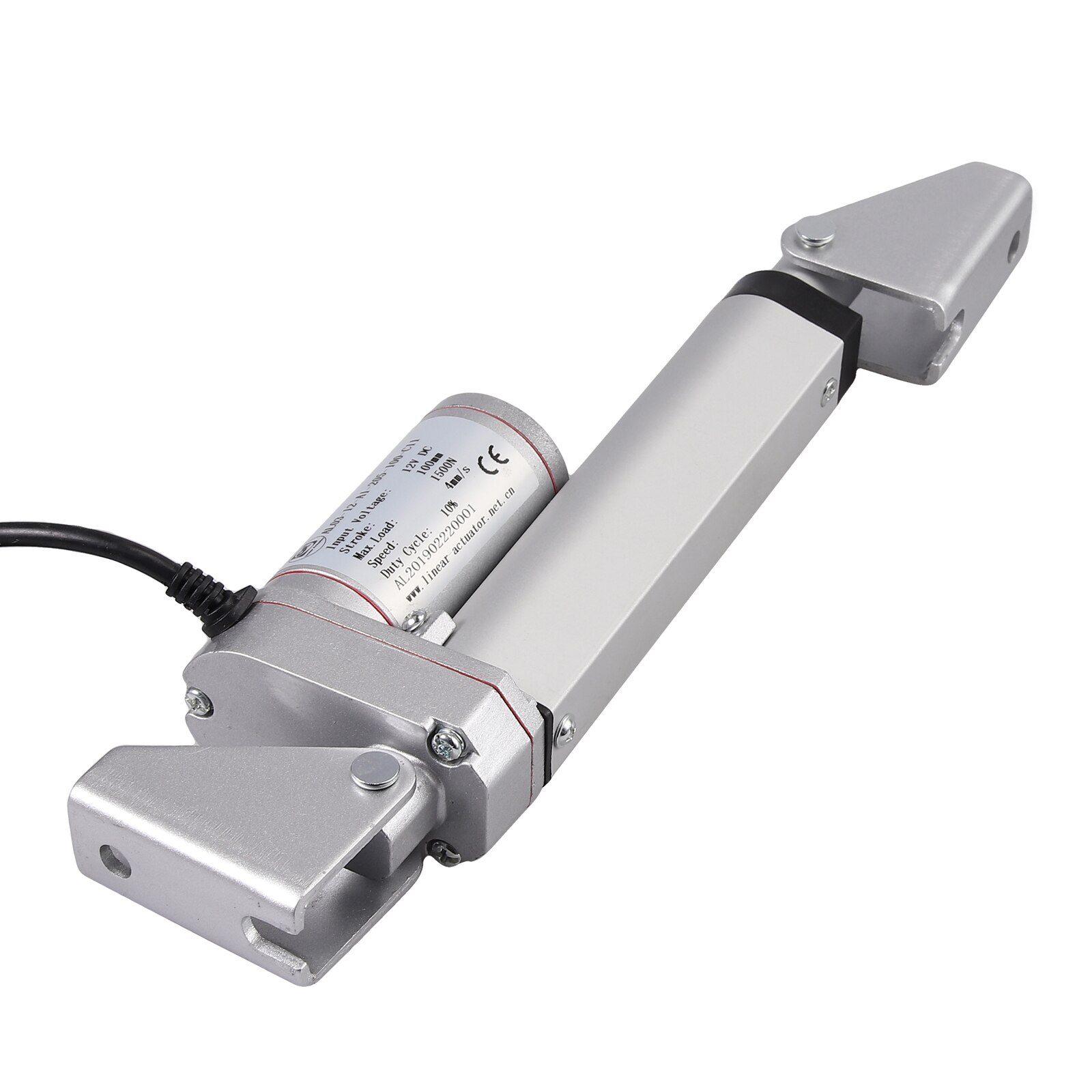 AUTOUTLET Electric Linear Actuator Motor 1500N 100mm Aluminum Alloy Push Pull Bar 12V For Auto Car RV Electric Door Opener