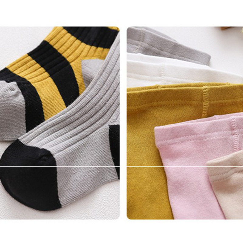 Pantimedias a rayas para niñas pequeñas, mallas de algodón de , pantalones tejidos, ropa de 1 a 8 años, primavera y otoño