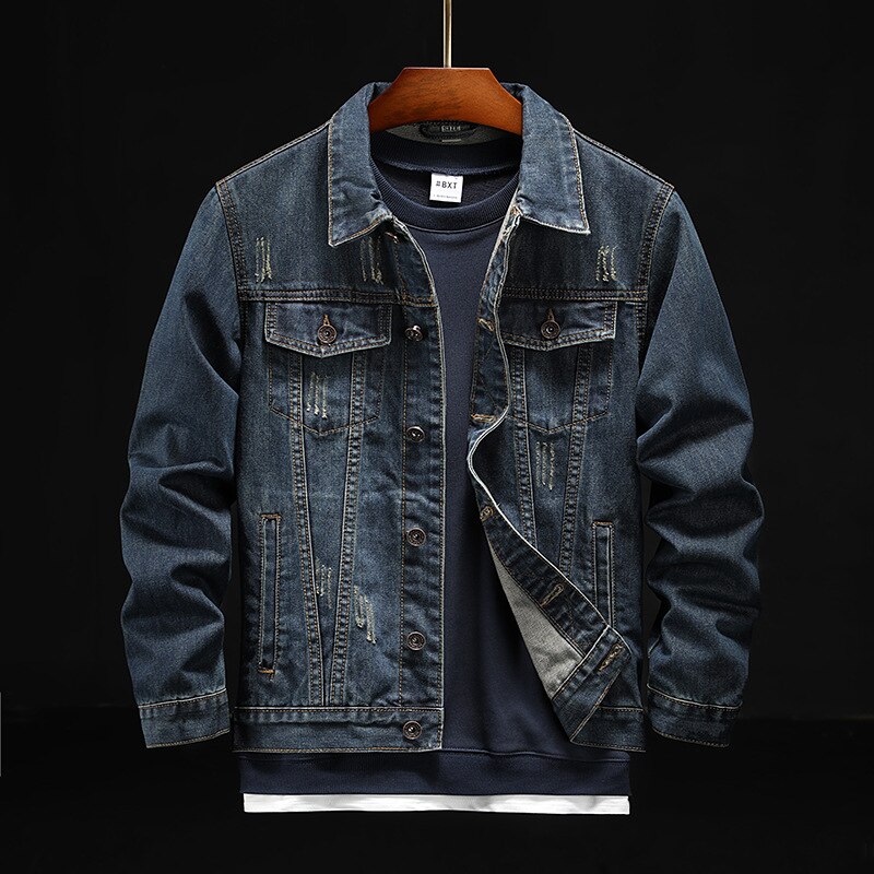 Denim jakke herre jakke efterår vinter produkt japansk mærke løs denim indisk broderi generation teenager frakke