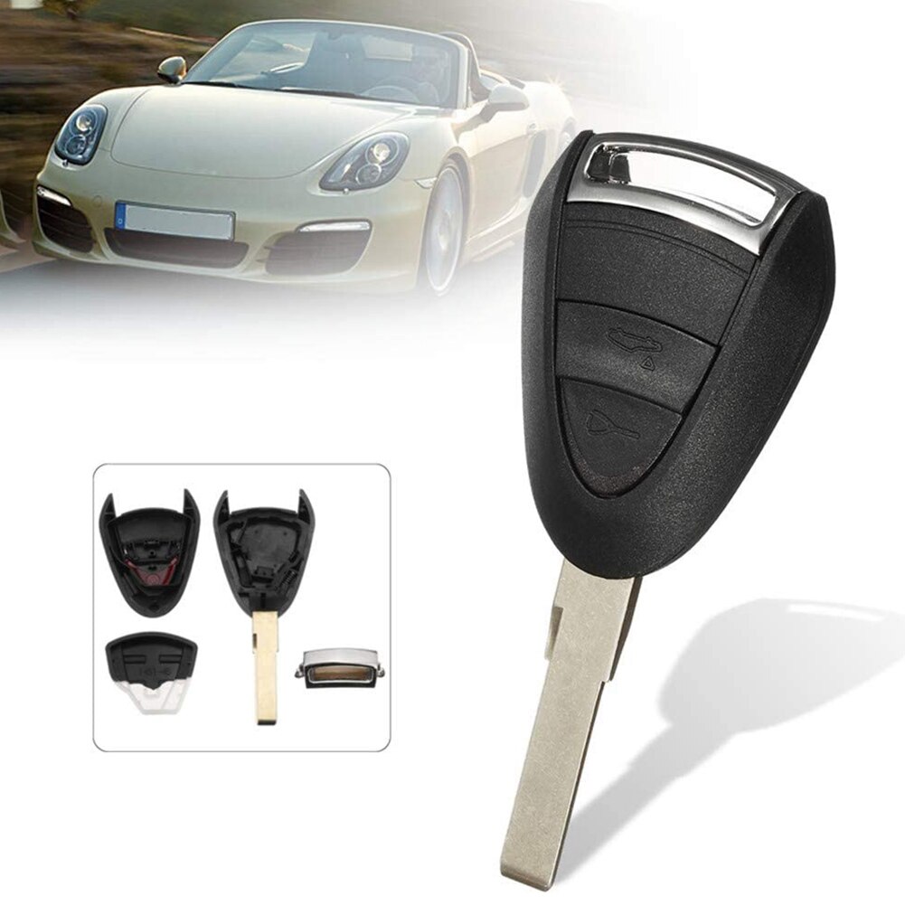 Auto Sleutel Shell 2 Knop Afstandsbediening Sleutel Case Shell Voor Porsche Key Cover Vervanging Deel