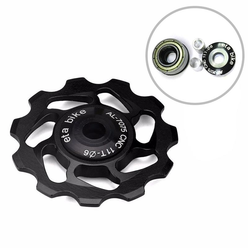 Ciclismo de montaña MTB bicicleta de carretera bicicleta 11T trasero cambio de marchas con poleas rueda de tensión Polea guía cojinete de cerámica de aleación de aluminio