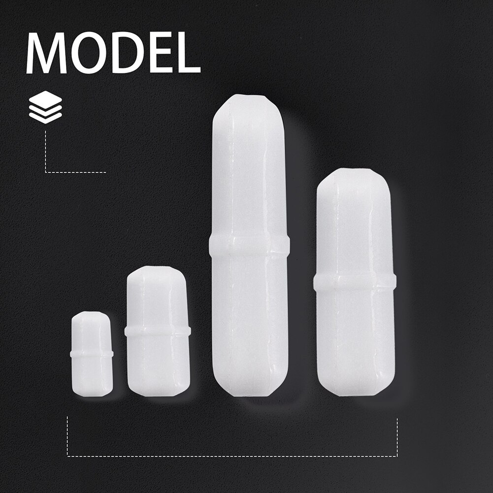 7 Stks/set Magneetroerder Ptfe Mixer Vlakte Staaf Corrosiebestendig Biologische Praktische Onderzoek Spinbar Roterende Roeren Bar