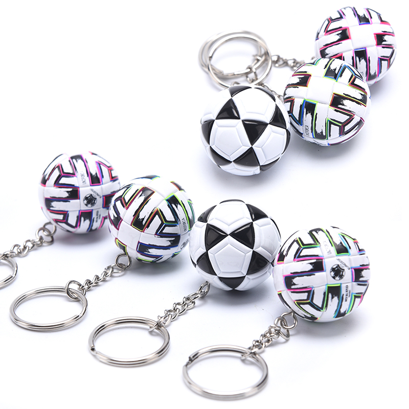 1Pc Pu Voetbal Lederen Sleutelhanger 3d Sport Voetbal Sleutelhangers Souvenirs Voor Mannen Voetbal Fans Sleutelhanger Boyfriend