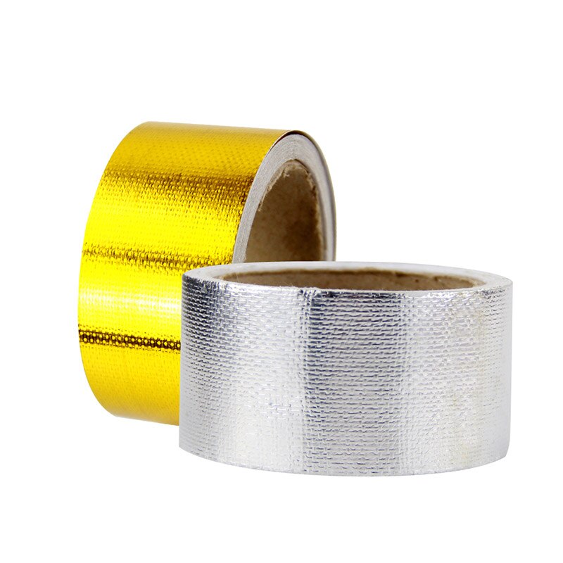 Brandvertragende Thermische Uitlaat Tape Luchtinlaat Warmte Isolatie Shield Wrap Reflecterende Warmte Barrière Zelfklevende Motor Voor Auto