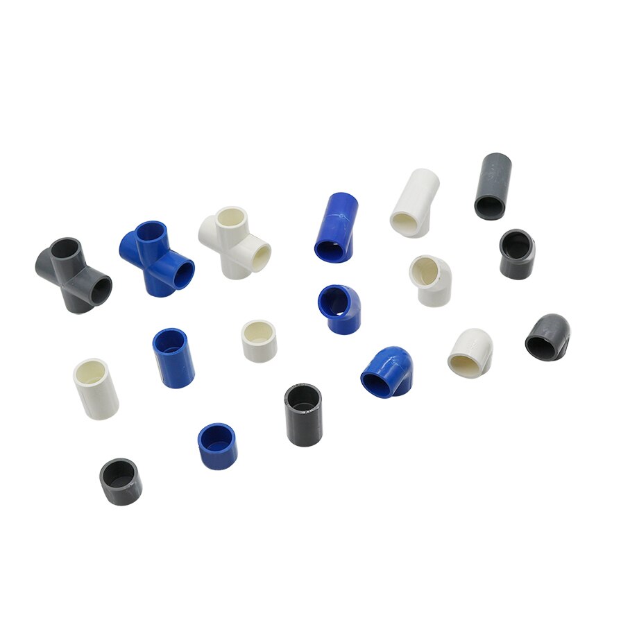 1 Pc PVC Water Supply Pipe Fitting Tee Cross Straight Elbow Equal Connector Inner Diameter 20mm Plastic Irrigation Adapter