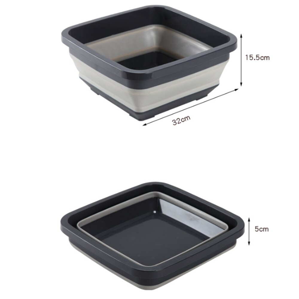 Folding Washbasin Cleaning Tool Household Wash Face Foot Portable Kitchen Washing Basin Travel Outdoor Folding Basin