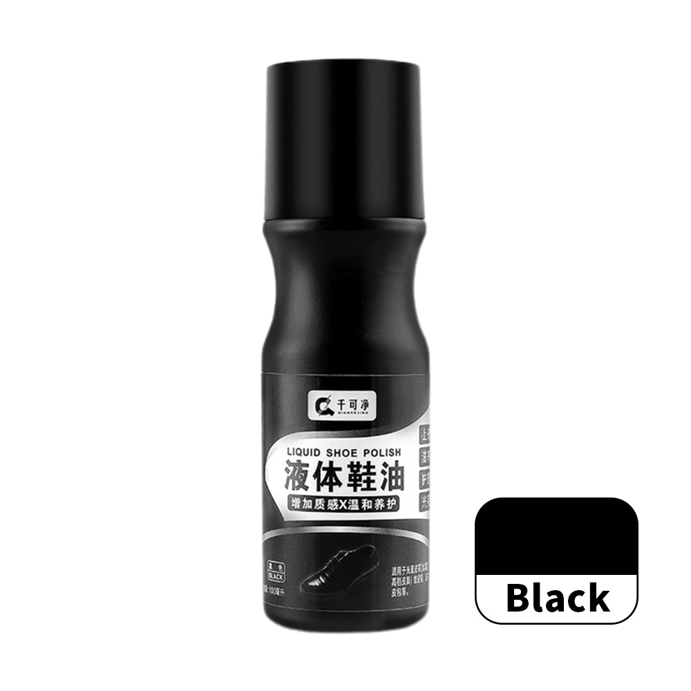 Leather Shoes Clening Liquid Shoe Polish Leather Maintenance Oil Polisher Cleaning Tool for Shoe Refurbished Changing Care Agent: Black