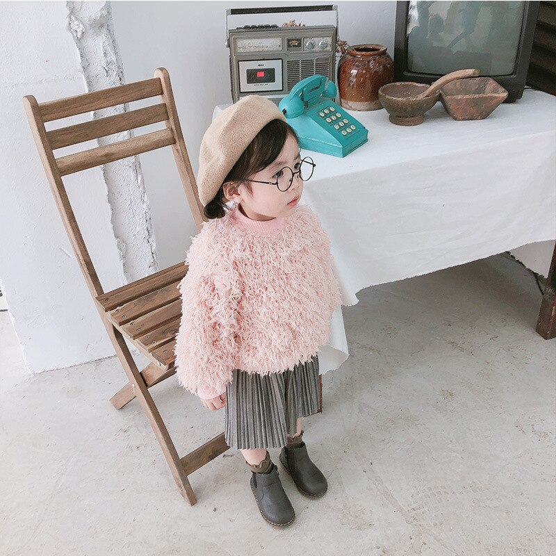 Baby Girl Lace Tassel Sweater Autumn Winter Spring Thick Tassel Hoodie Infant Toddler Sweatshirt Outwear Baby Clothes