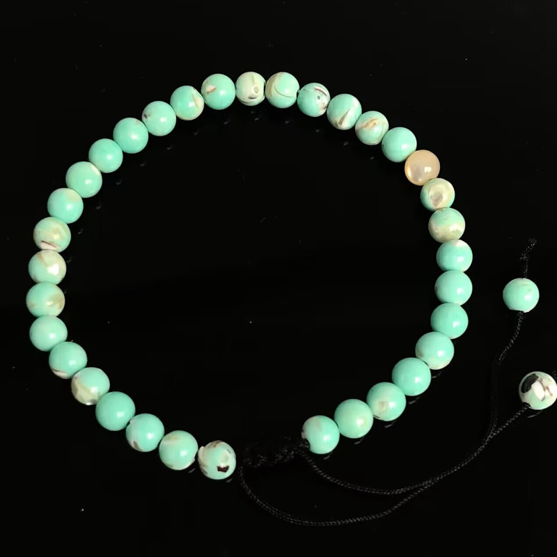 4mm Stone Beads Adjustable Bracelet For Men Shell turquoise malachite Chalcedony Onyx Woven Bracelets Women Yoga Jewelry