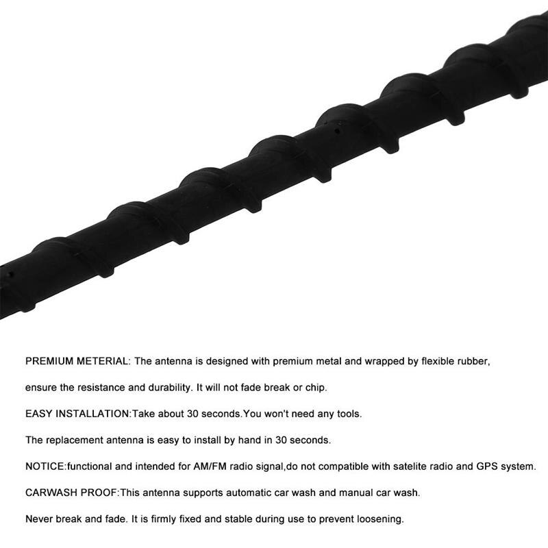 176mm Car Flexible Roof Mast Whip Radio Signal Aerial Amplified Antenna for Ford F-150 Super Duty Raptor truck