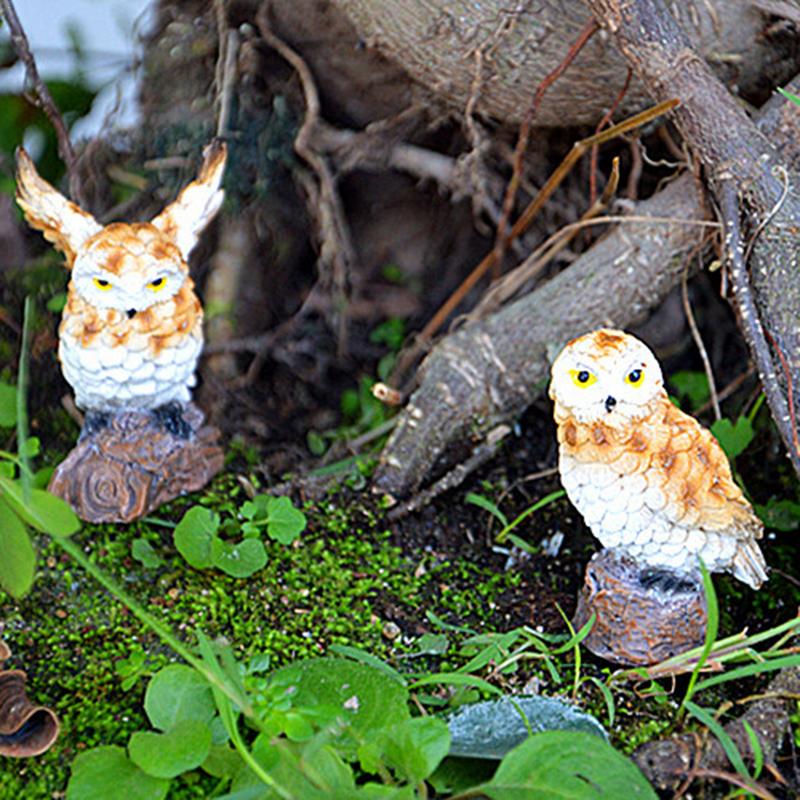 Mini Hoge Imitatie Leuke Uil Kleine Ornamenten Micro Landschap Tuinieren Decoraties Milieuvriendelijke Materialen