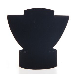 Brand Folding Fluwelen Sieraden Ketting Buste Earring Display Houder Stand Rack Show Case Zwart Wit Sieraden Display Rack: Black / S