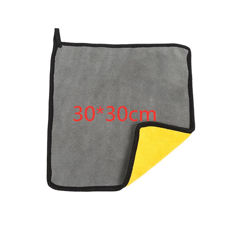 1Pc Microfiber Auto Wassen Handdoek Zachte Superabsorberende Wassen Schoonmaakdoekje 30*30Cm Of 60*30Cm auto Wassen Onderhoud Gereedschap: 02 30 30cm